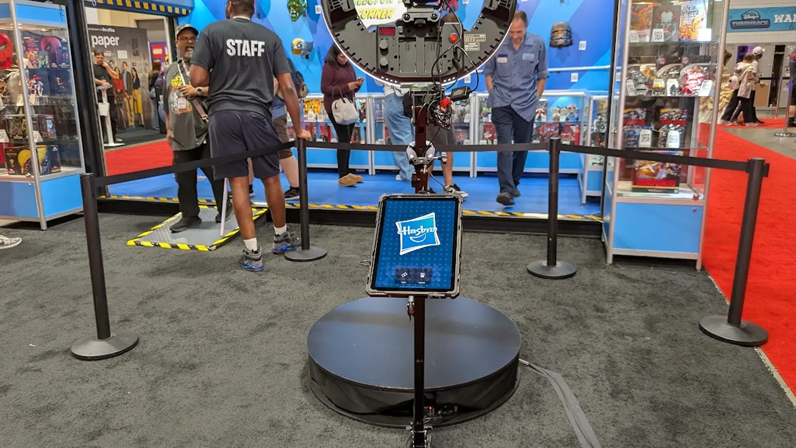 Hasbro 360 video booth in operation at FAN EXPO Canada at the Metro Toronto Convention Centre in Toronto