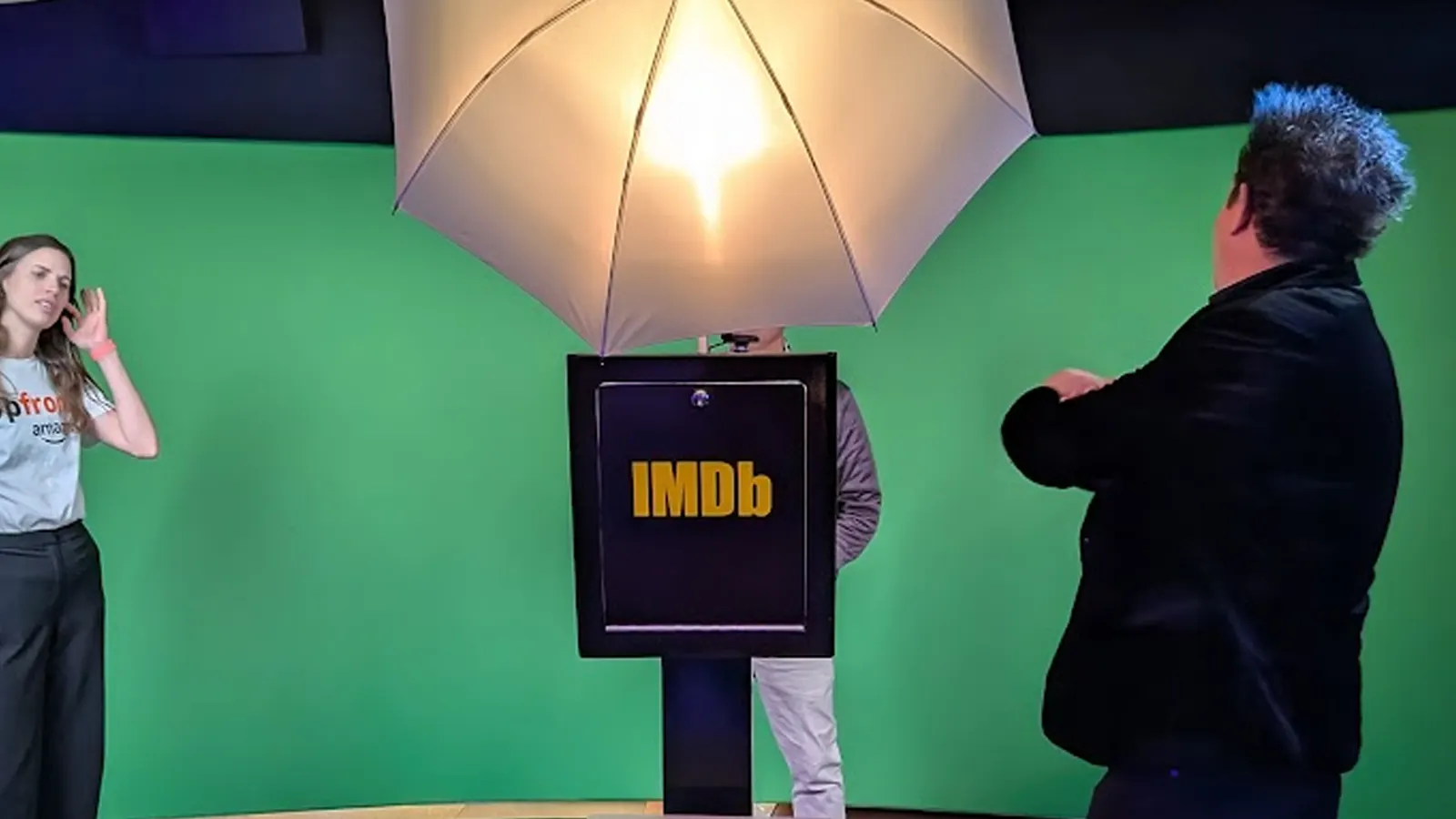 IMDb movie poster photo booth at Amazon Upfront Canada at REBEL in Toronto