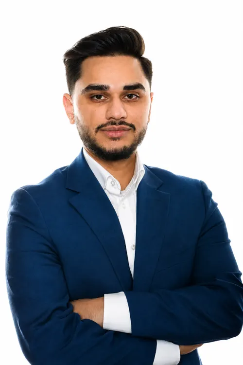 Professional headshot from a Booth Empire headshot station activation