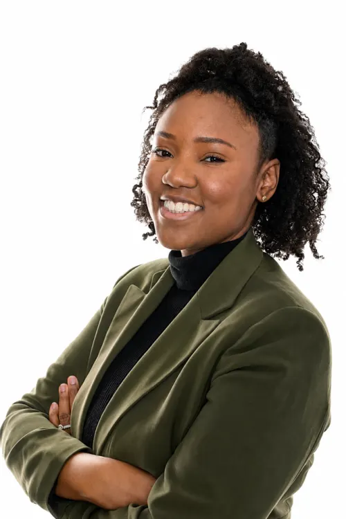 Professional headshot from a Booth Empire headshot station activation