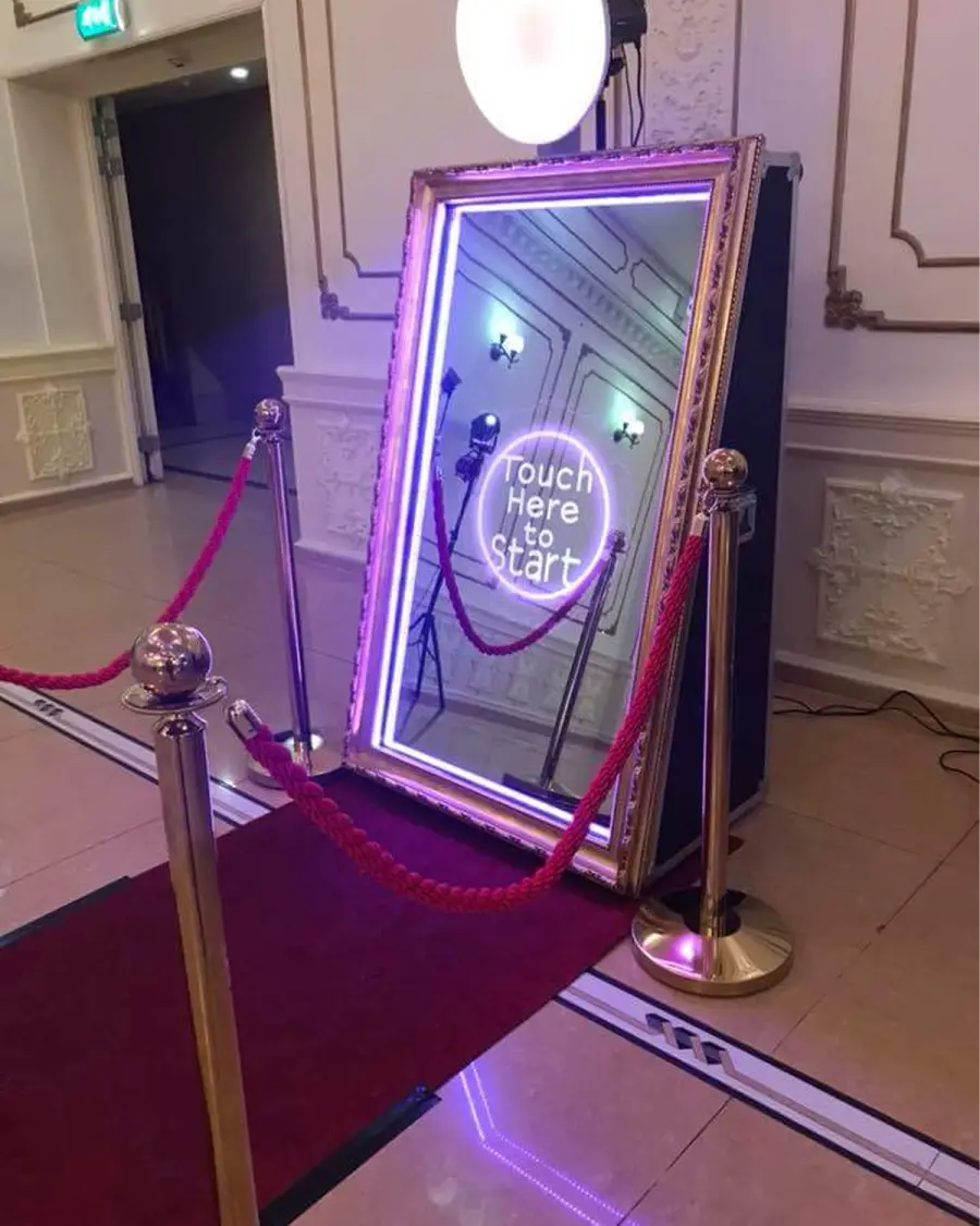 Guest approaching the Magic Mirror at an event