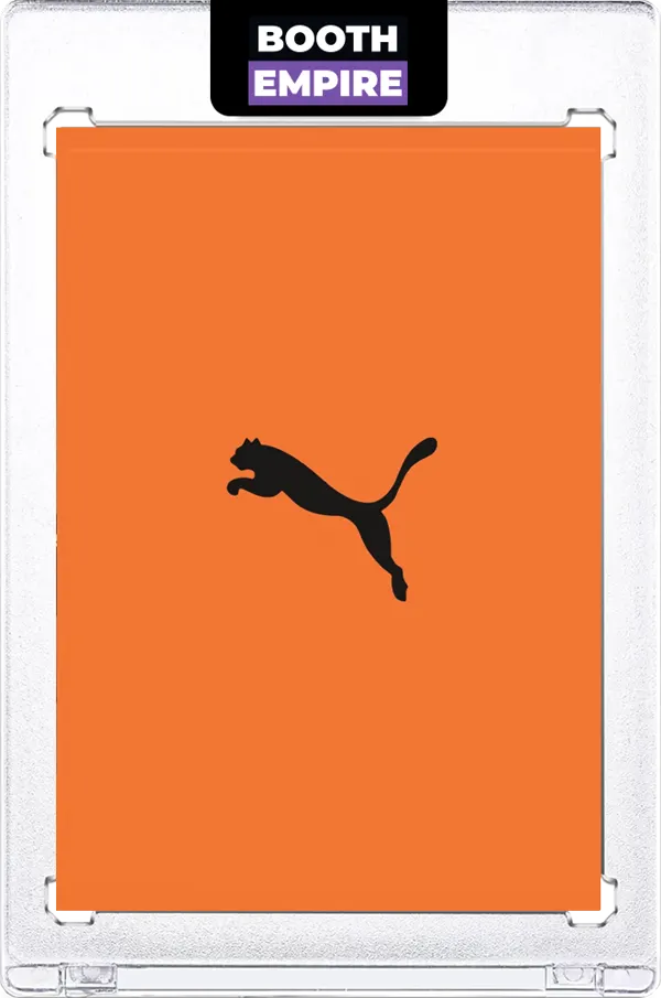 Back of a custom Puma trading card by Booth Empire