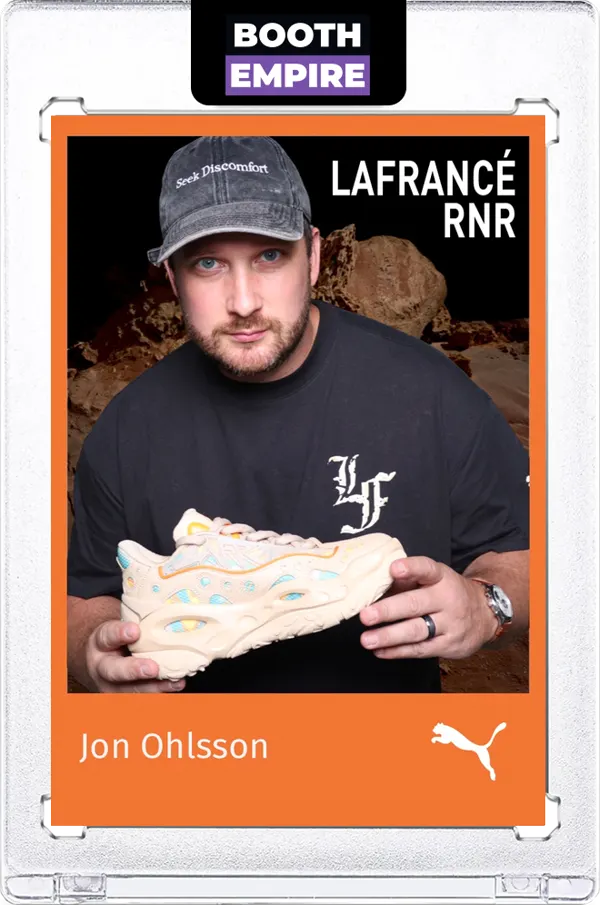 Front of a custom Puma trading card by Booth Empire
