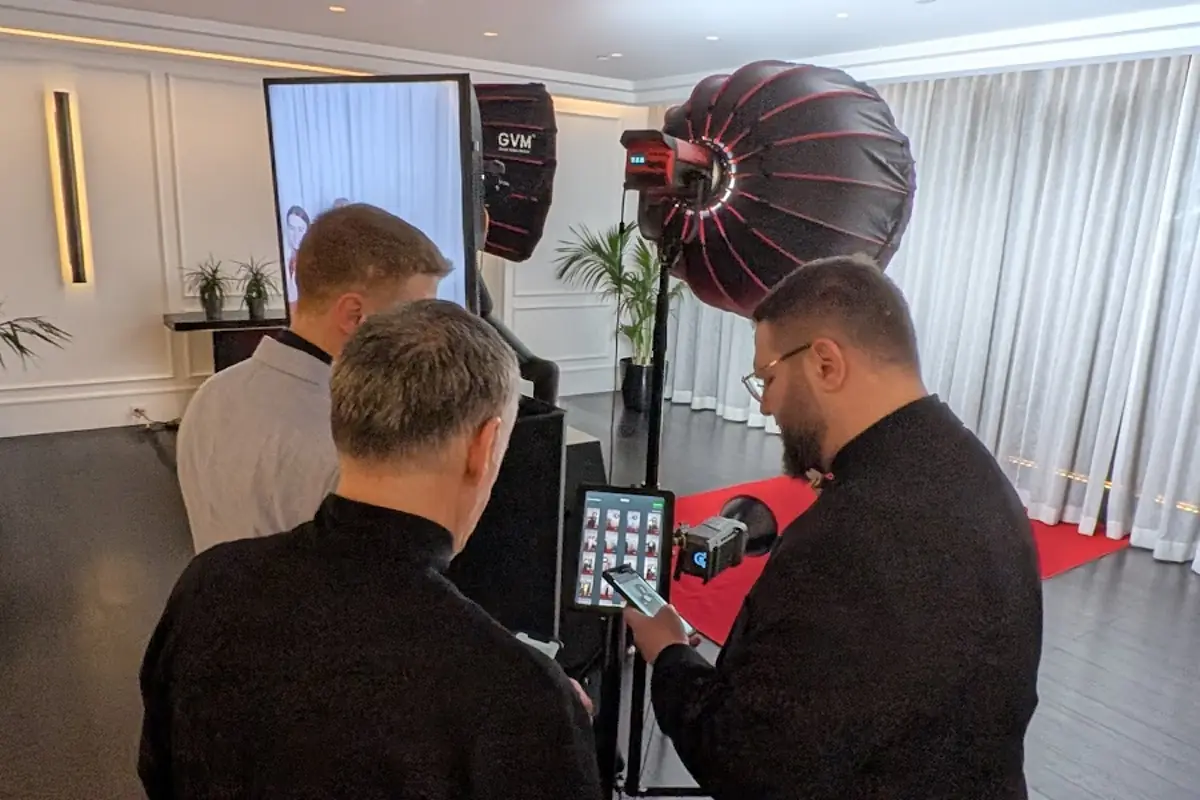 Glambot activation for Carbonleo's Oscars-theme holiday party at the Four Seasons Hotel Montreal