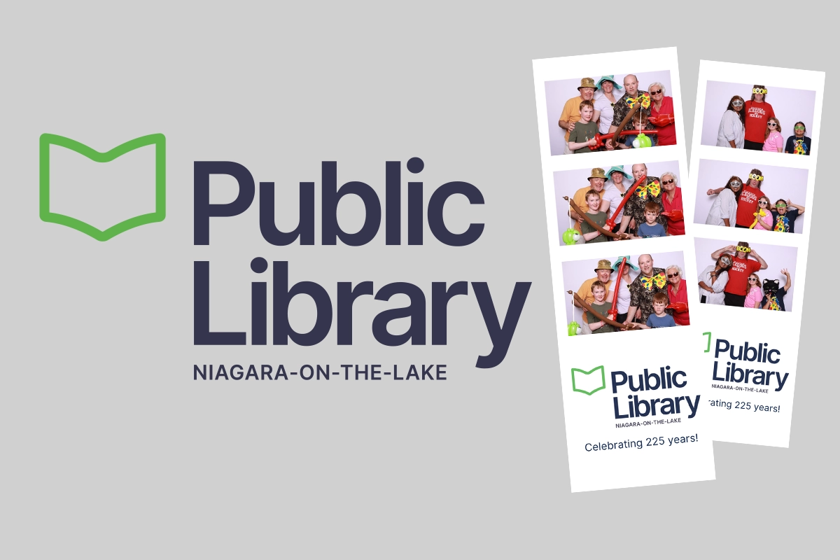 Booth Empire branded print photo booth for the Niagara-on-the-Lake Public Library 225th anniversary celebration