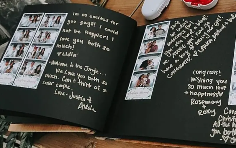 Guestbook integration at a Booth Empire wedding