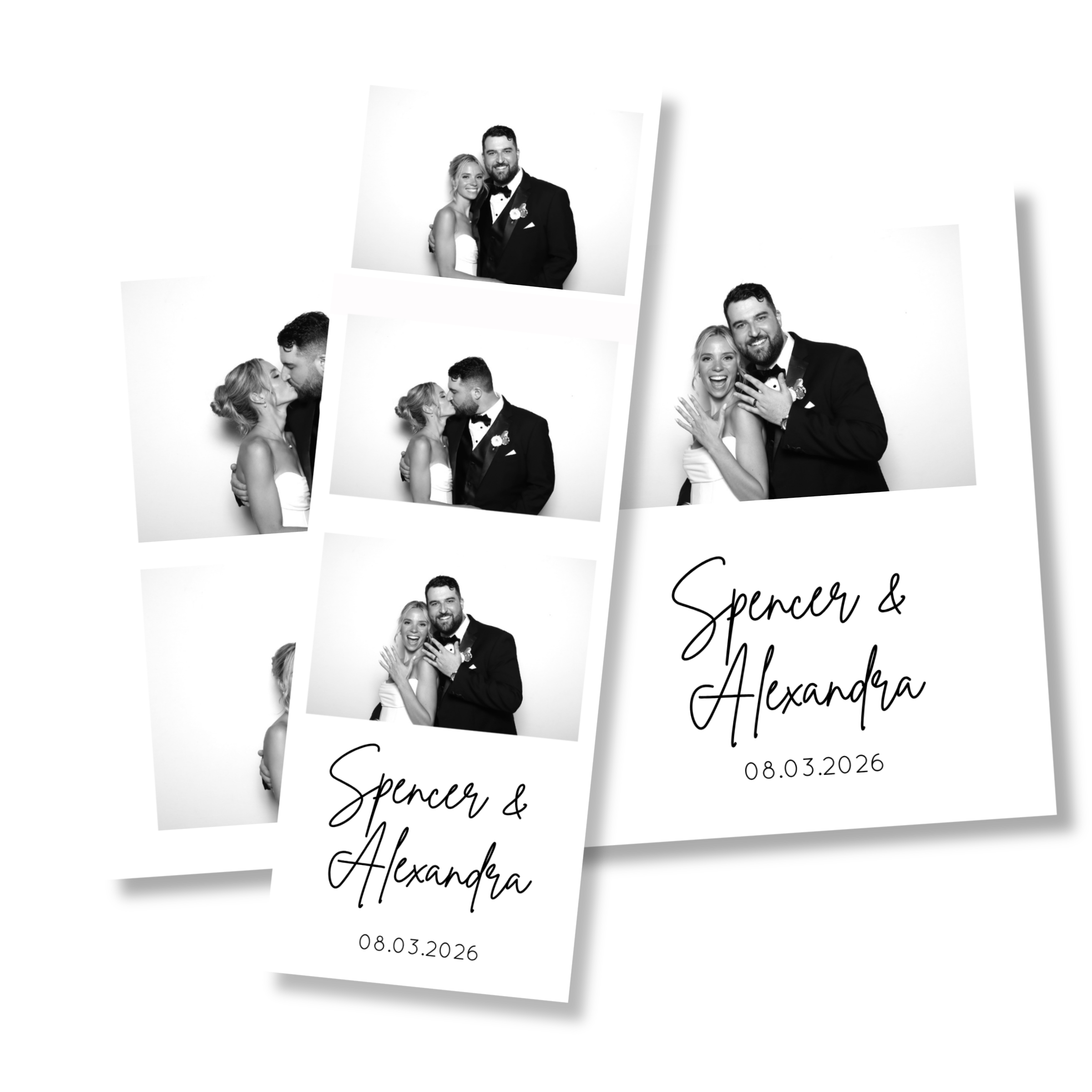 Custom photo strip design for a Booth Empire wedding